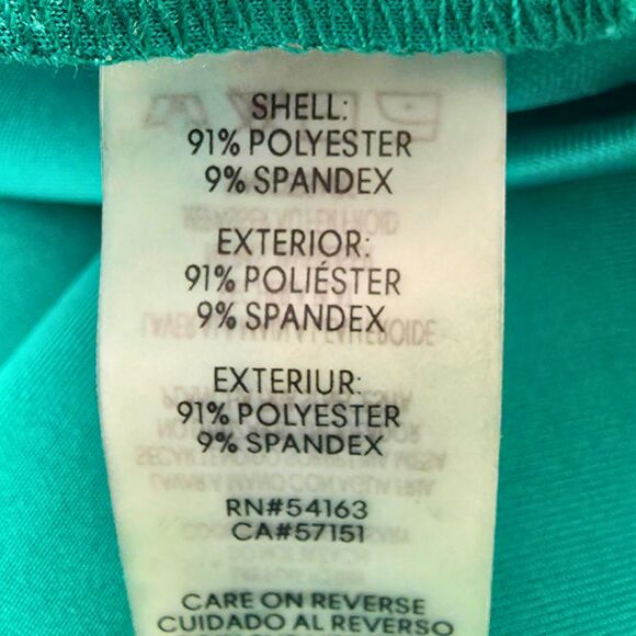 Calvin Klein Green Sheath Dress 6 Rhinestone Slit - Picture 7 of 7